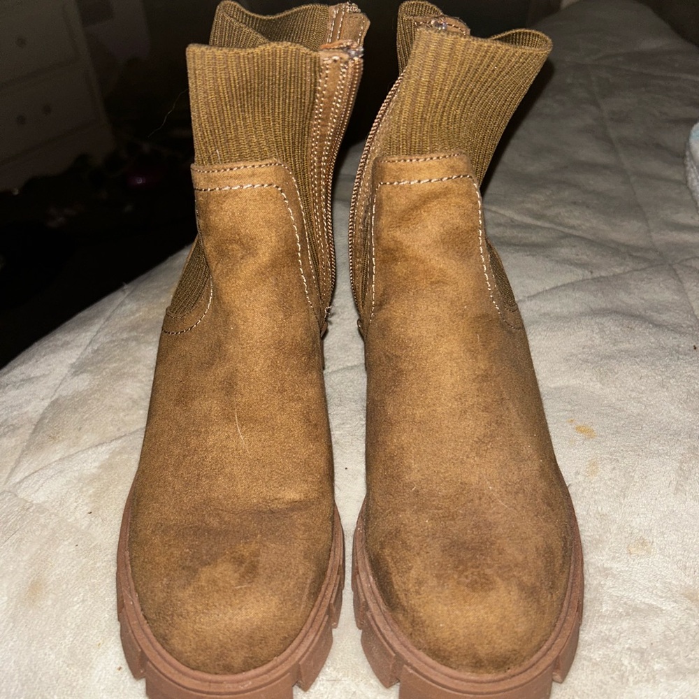 Brown Suede Ankle Boots